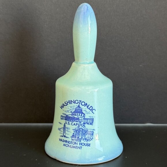 Washington D.C. Souvenir Ceramic Bell With U.S. Capitol Print - Picture 1 of 6